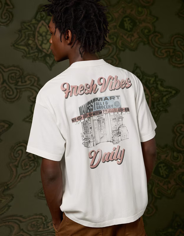 AE x Tru Kolors Fresh Vibes Daily Graphic T-Shirt | American Eagle Outfitters (US & CA)