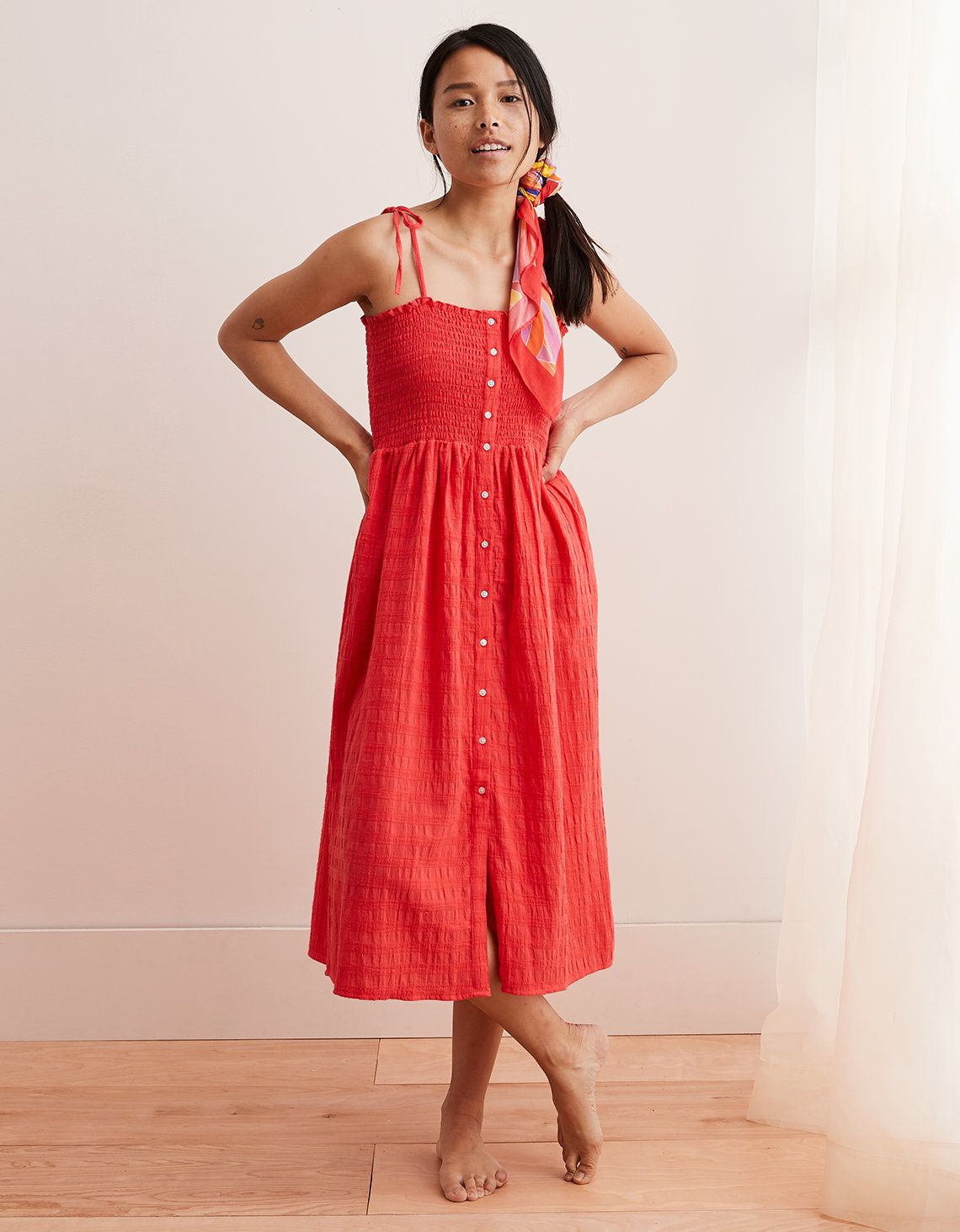 Aerie Smocked Button Down Dress | American Eagle Outfitters (US & CA)