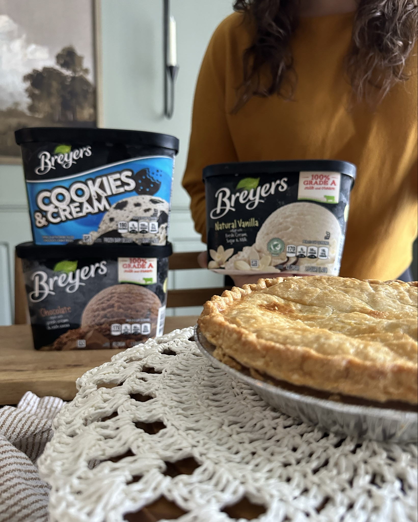 #ad Pie is always a Thanksgiving staple, but for myself it's just not the same without a scoop of Breyers ice cream. As a kid I remember that my grandmother always made sure to have my grandfathers favorite vanilla ice cream on the Thanksgiving dessert table. Today, the nostalgia of it continues in my own home while hosting the holidays. It's so fun to share such a special memory and delicious treat with my own kids.
#Thanksgiving #Dessert #ThankfulForDessert #TargetPartner #Target @breyers @target @shop.ltk #liketkit
