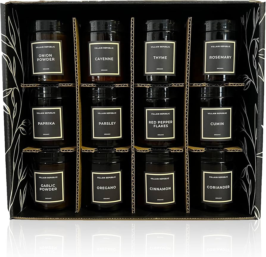 Villain Republic – Essential Herbs and Spices 12 Pack Gift Set for Cooking, Baking, Grilling, i... | Amazon (US)