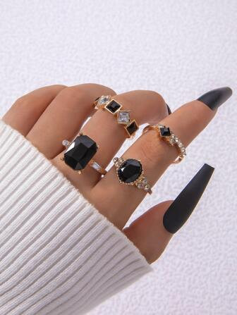 $1.04     
    $1.40
   
  -26%
       4pcs/set Minimalist Alloy Geometric Ring Set With Rhinesto... | SHEIN