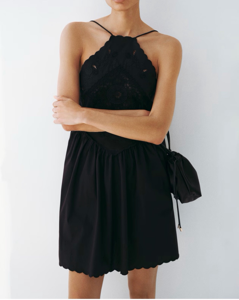 Black eyelet backless mini dress

#LTKSeasonal