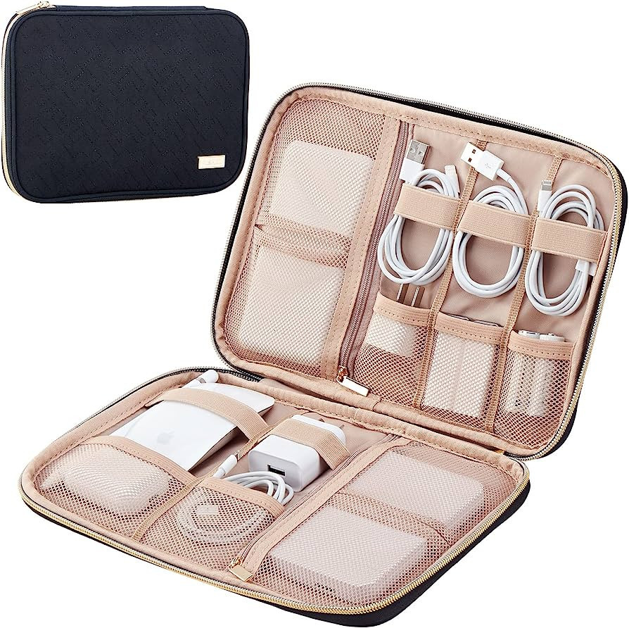 NISHEL Electronic Organizer, Travel Cord Tech Organizer Case, Packing Essentials for Cable, Charg... | Amazon (US)