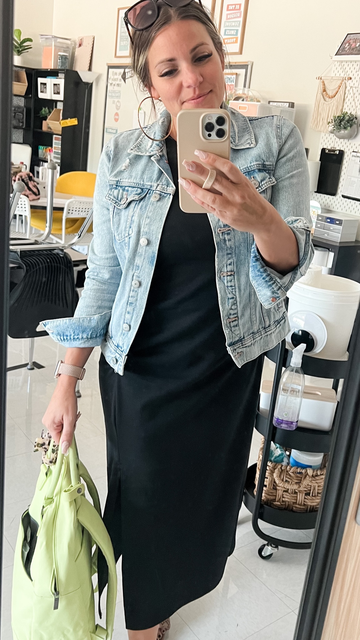 Denim jackets are the new black. Teacher wardrobe must have! #ootd #whattheteacherwore

#LTKworkwear