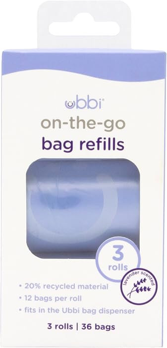 Ubbi On-the-Go Refill Bags, Lavender Scented, Value Pack of 36, Baby On The Go Diapering Essentia... | Amazon (US)