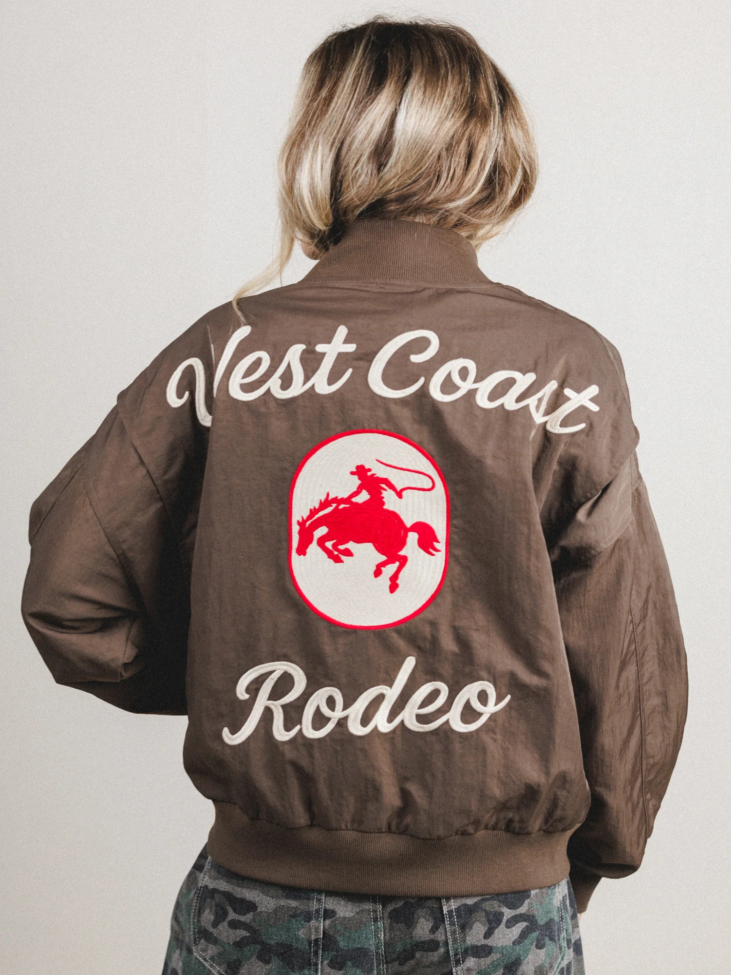 West Coast Rhode Bomber Jacket  - Mocha Mousse | Three Bird Nest