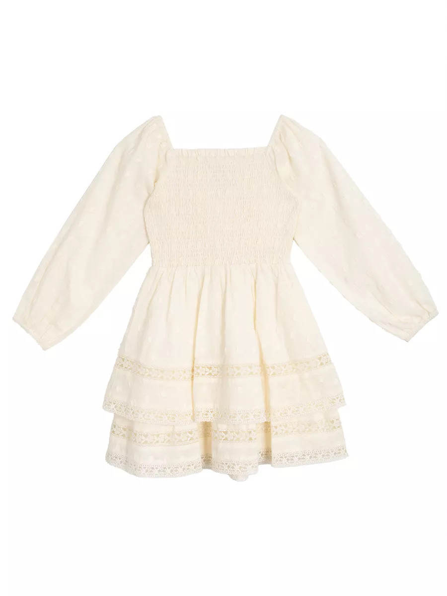 Girls 7-16 Tiered Clip Dot Dress | Belk