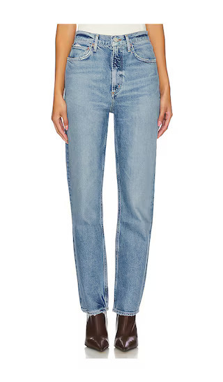 AGOLDE High Rise Stovepipe Jeans in Blue. - size 27 | Revolve Clothing (Global)