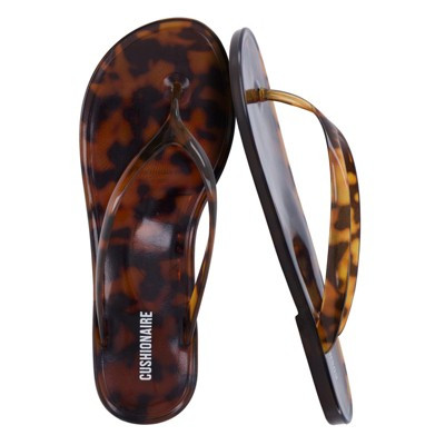 CUSHIONAIRE Splash Jelly Flip Flops for Women With Flexible Sole and Soft Footbed Sandals, Tortoise 8 | Target