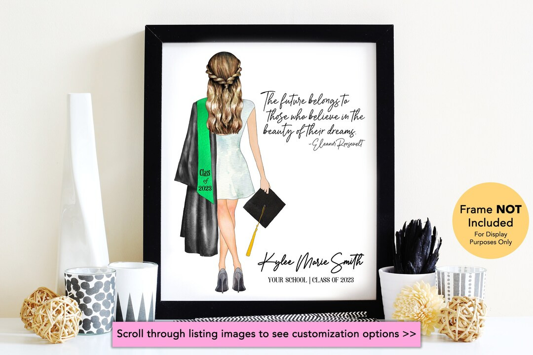 Personalized Graduation Keepsake Print | Custom Graduation Gift for Her | High School | College |... | Etsy (US)