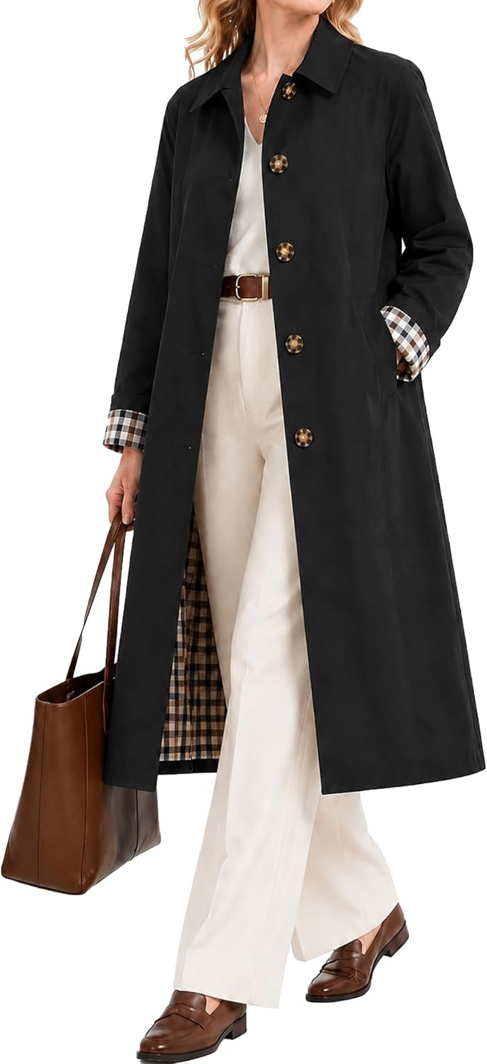 Orolay CHIIONE Women Trench Coat Single Breasted Classic Long Rain Coat | Amazon (US)