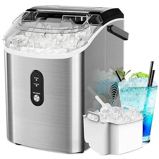 Kndko Nugget Ice Maker Countertop,Crushed Ice Maker with Chewable Ice,Fast Ice Making 35Lbs/Day, ... | Amazon (US)