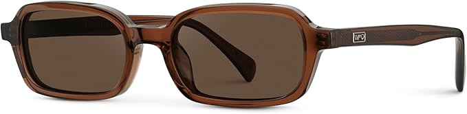 WearMe Pro WMP Eyewear – Women’s Slim Rectangular Sunglasses: 90s Compact Frame, Anti-Reflect... | Amazon (US)