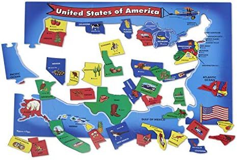 Melissa & Doug USA Map Floor Puzzle (51 pcs, 2 x 3 feet) | Amazon (US)