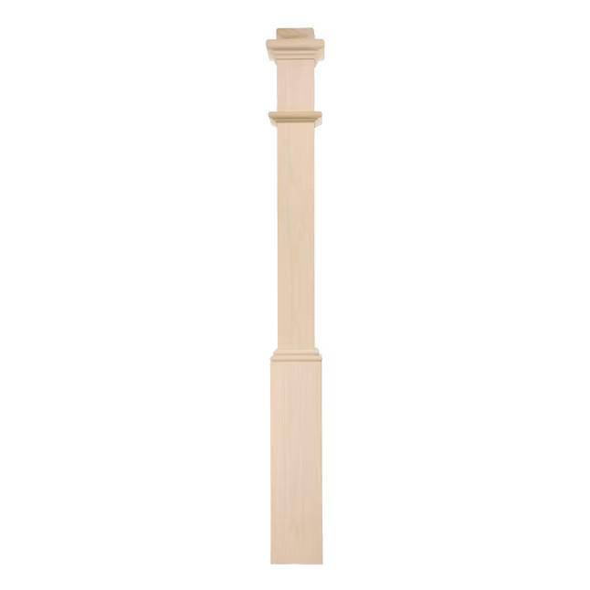 RELIABILT 56-in x 5.5-in Unfinished Poplar Classic Universal Stair Newel Post | Lowe's