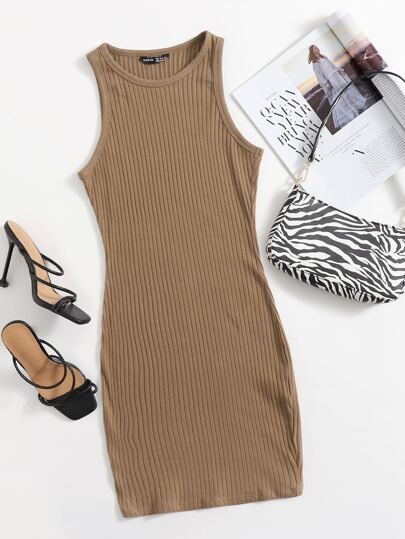 SHEIN Rib-knit Bodycon Dress
   SKU: swdress07210326112      
          (9999+ Reviews)
         ... | SHEIN