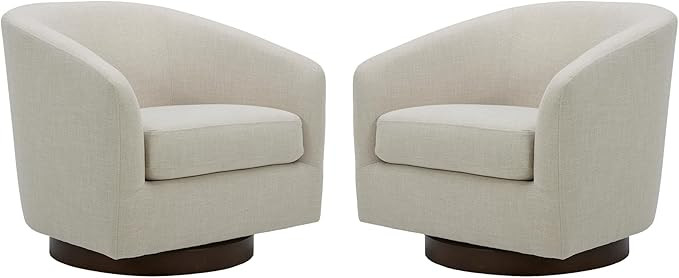 CHITA Swivel Accent Chair, FSC Certified Upholstered Fabric Barrel Chair for Living Room Set of 2... | Amazon (US)