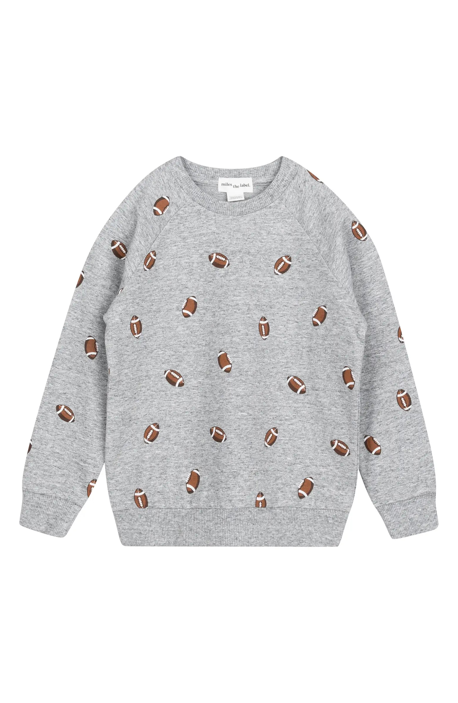 Kids' Football Print Organic Cotton Sweatshirt | Nordstrom
