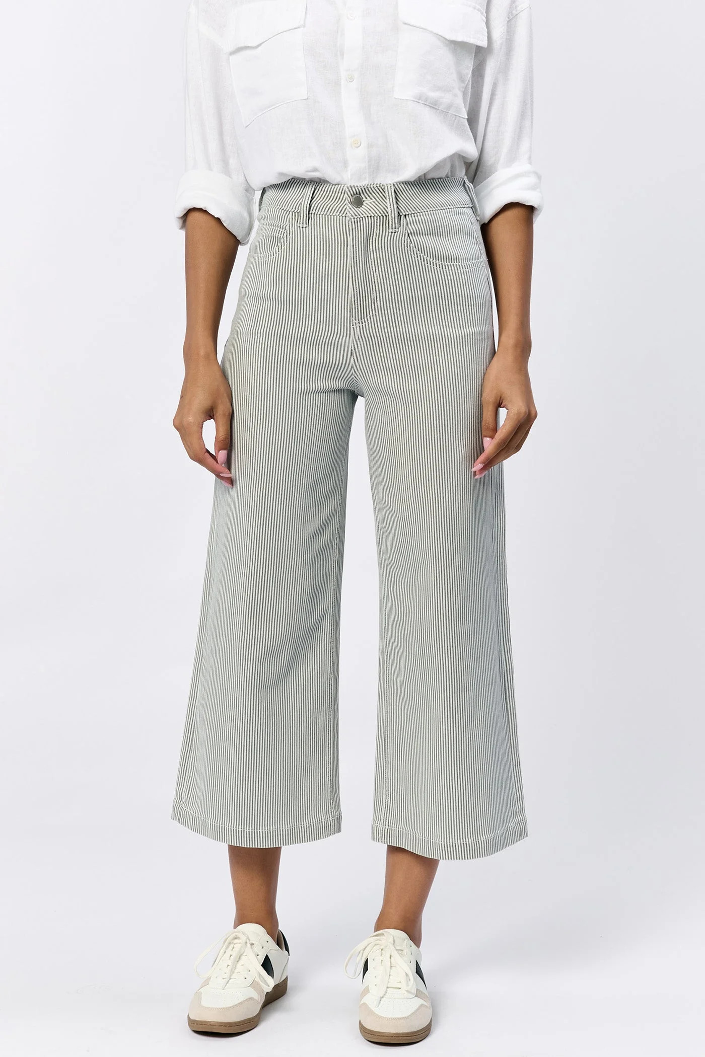 AUDREY WIDE LEG JEAN RAILROAD GREY | Dear John Denim