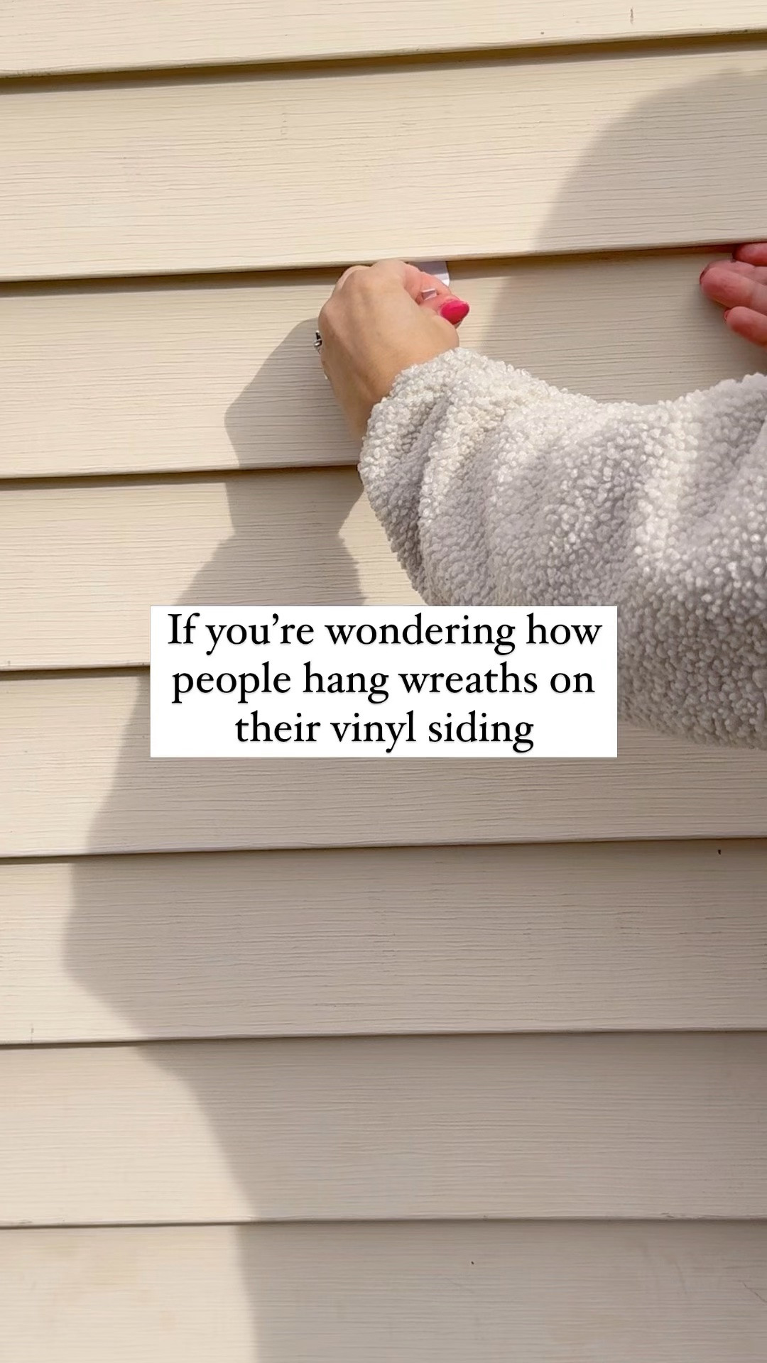 This is how people hang wreaths and decor on vinyl siding

#LTKHome #LTKSeasonal #LTKSaleAlert