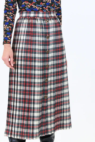 Harlan Skirt, Red Plaid | The Avenue