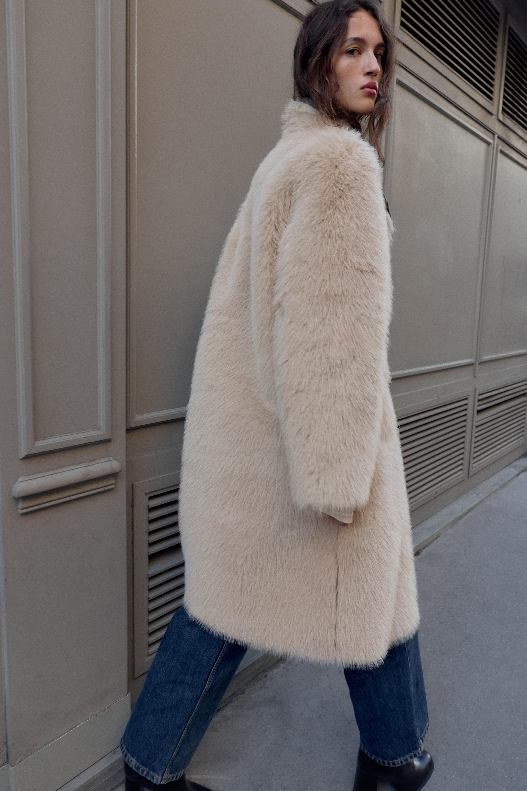 REVERSIBLE FAUX FUR DOUBLE-FACED COAT | Zara US