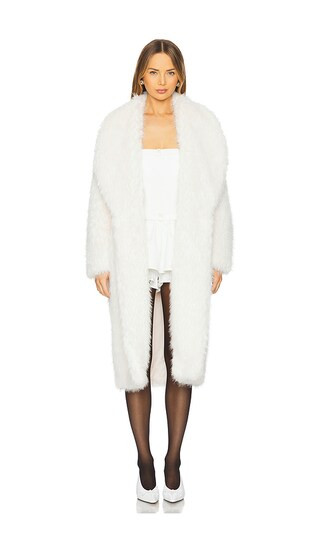 Nana Jacqueline Marisa Fur Coat in White. - size S | Revolve Clothing (Global)