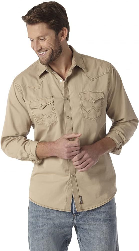 Men's Retro Two Pocket Long Sleeve Snap Shirt | Amazon (US)