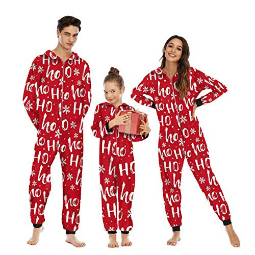 Cysincos Christmas Pajamas Family Matching Pyjamas Set Holiday Sleepwear Pjs Gifts for Mens Womens Reindeer Loungewear Xmas Jumpsuit 3T | Amazon (US)