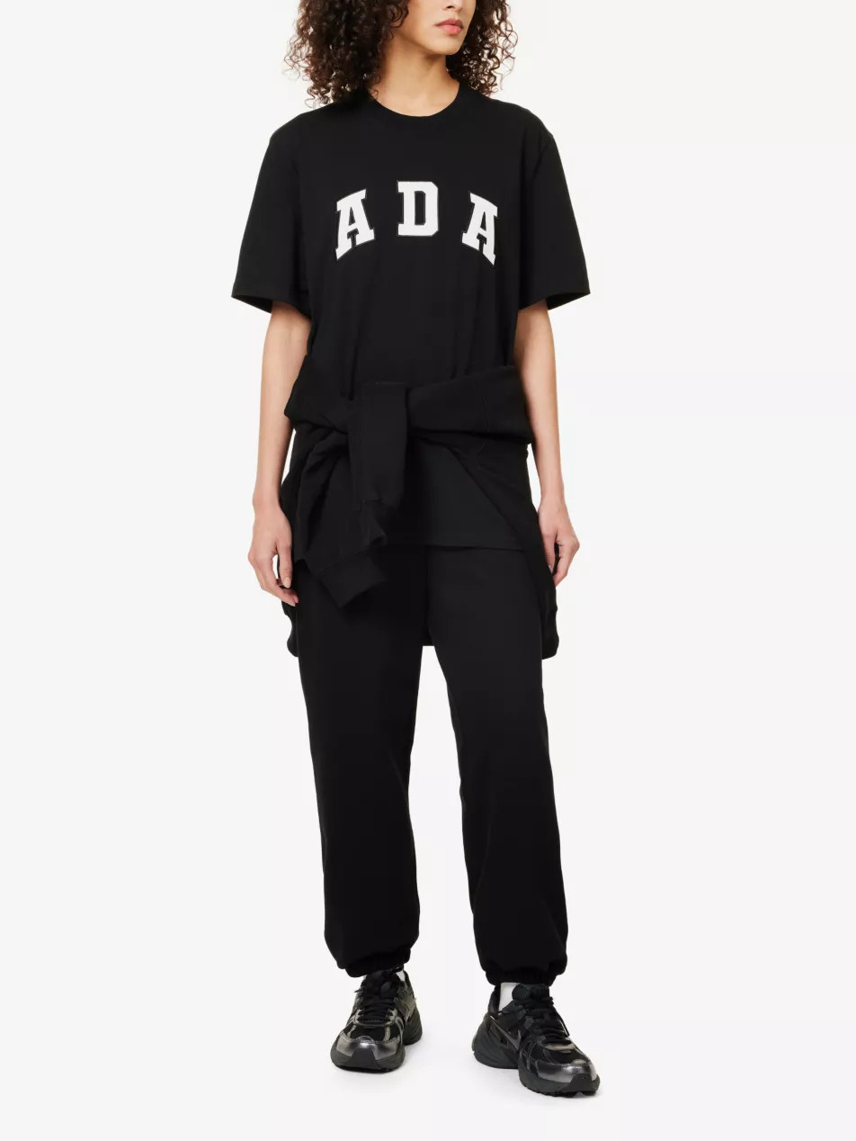 Logo-embroidered cotton-jersey T-shirt | Selfridges