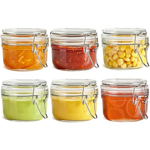 Le Parfait Super Terrine Jar | 4oz (Pack of 4) 125ml French Glass Jar, Airtight Rubber Seal & Gla... | Amazon (US)