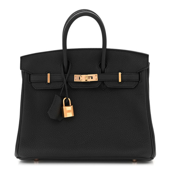 Togo Birkin 25 Black | FASHIONPHILE (US)