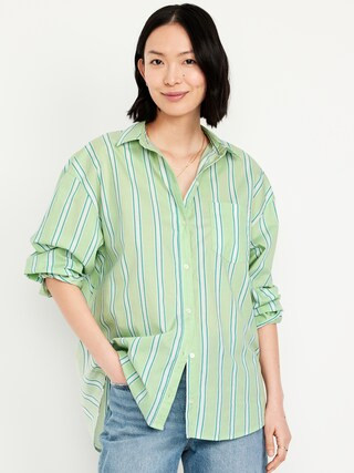 Oversized Button-Down Boyfriend Shirt | Old Navy (CA)