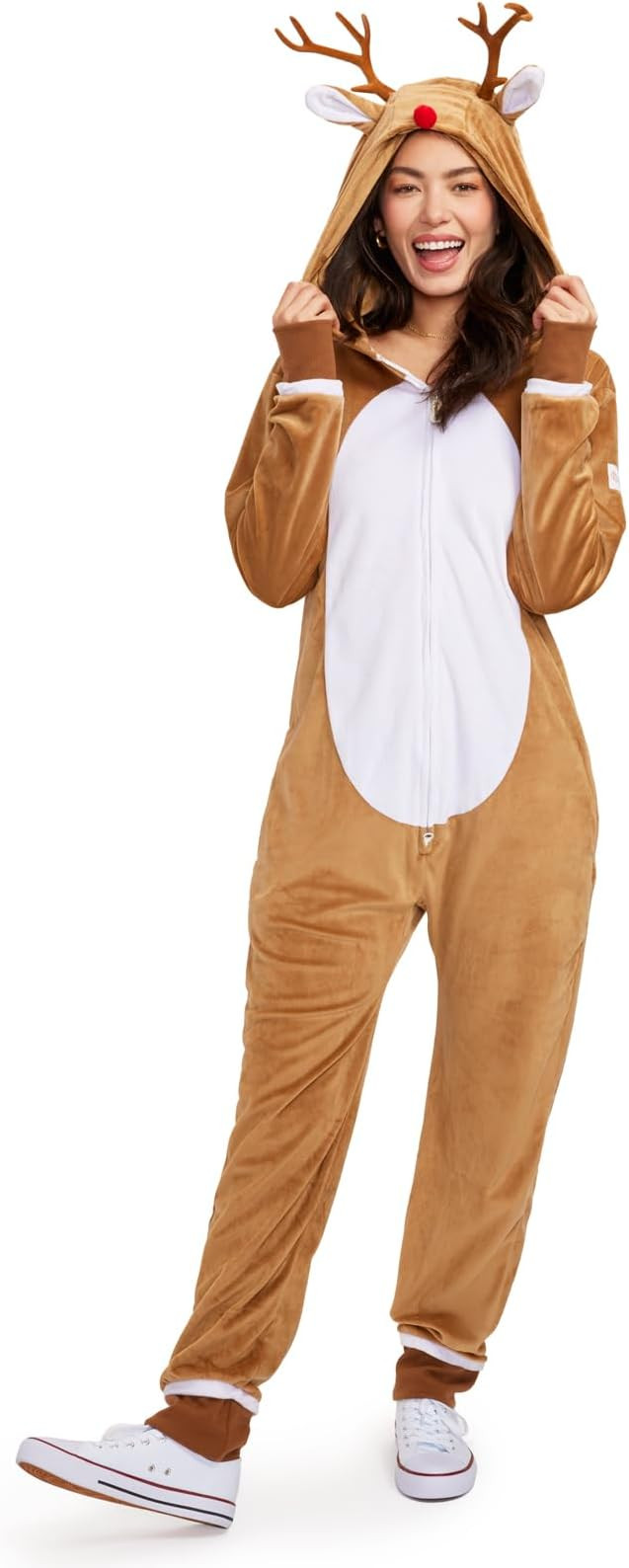 Tipsy Elves Rudolph The Red-Nosed Reindeer Jumpsuit Costume - Cute Brown Rudolf Holiday Animal On... | Amazon (US)