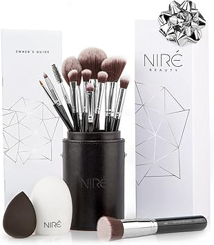 Niré Beauty Professional Makeup Brushes - 15-piece Award Winning Vegan Makeup Brush Set with Cas... | Amazon (UK)