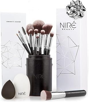 Niré Beauty Professional Makeup Brushes - 15-piece Award Winning Vegan Makeup Brush Set with Cas... | Amazon (UK)