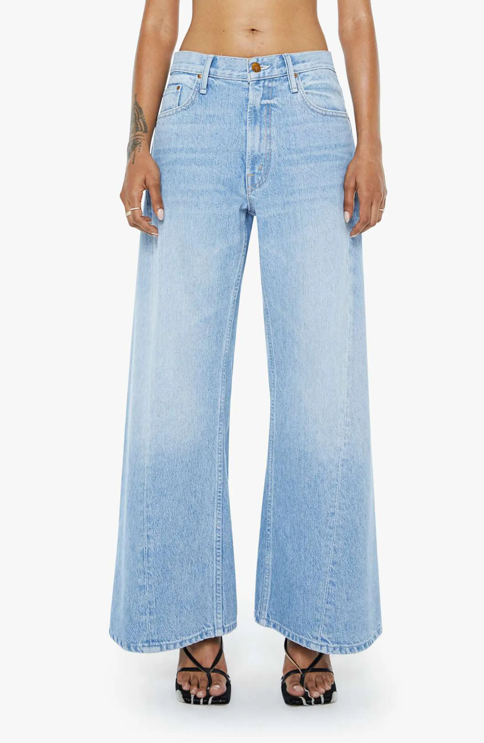 MOTHER Lil Lemon Nonstretch Wide Leg Jeans | Nordstrom | Nordstrom