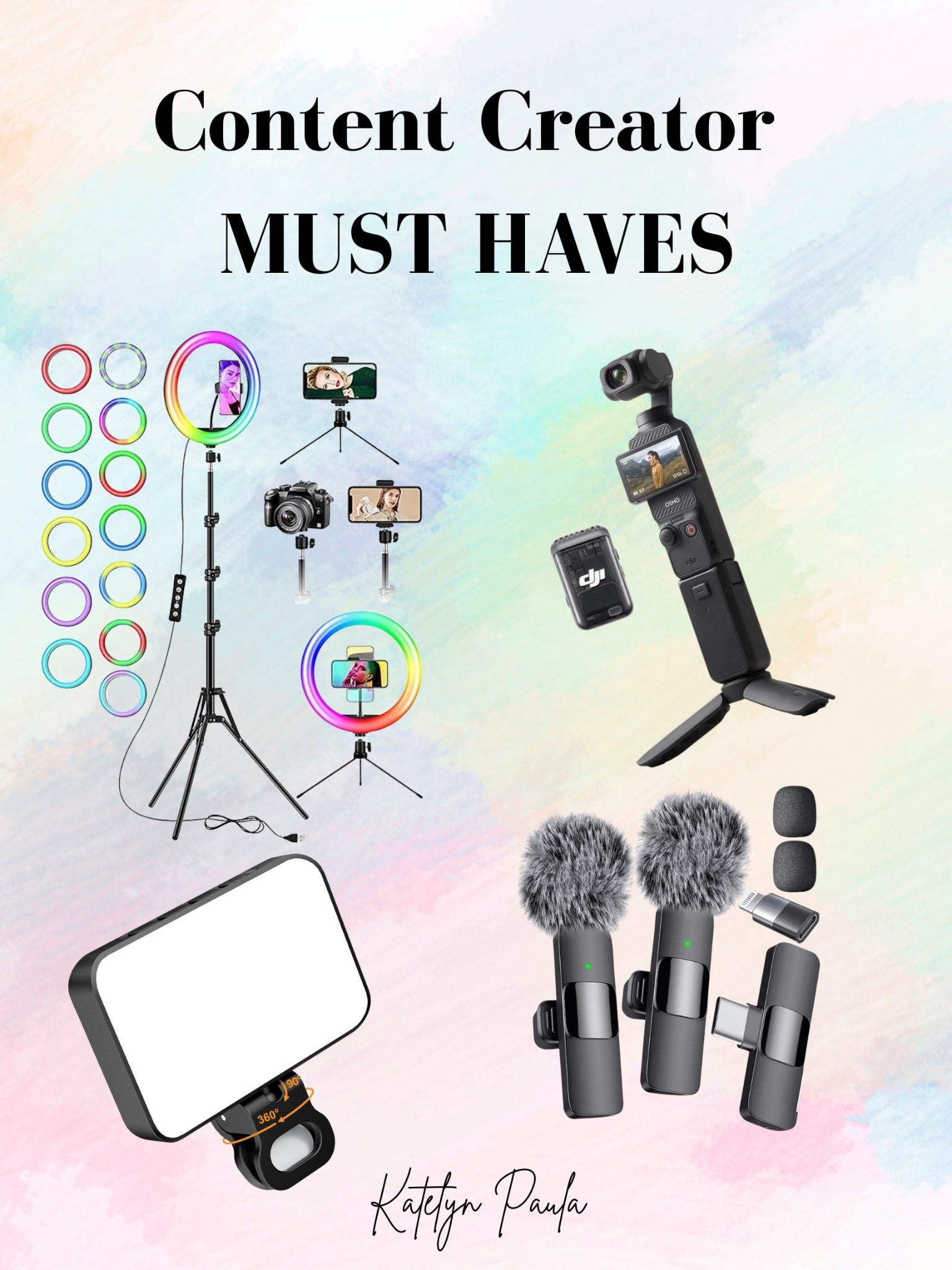 If you wanna become a content creator, these are some really great must haves🖤!! 

#LTKvlog #LTKGiftGuide #LTKHoliday