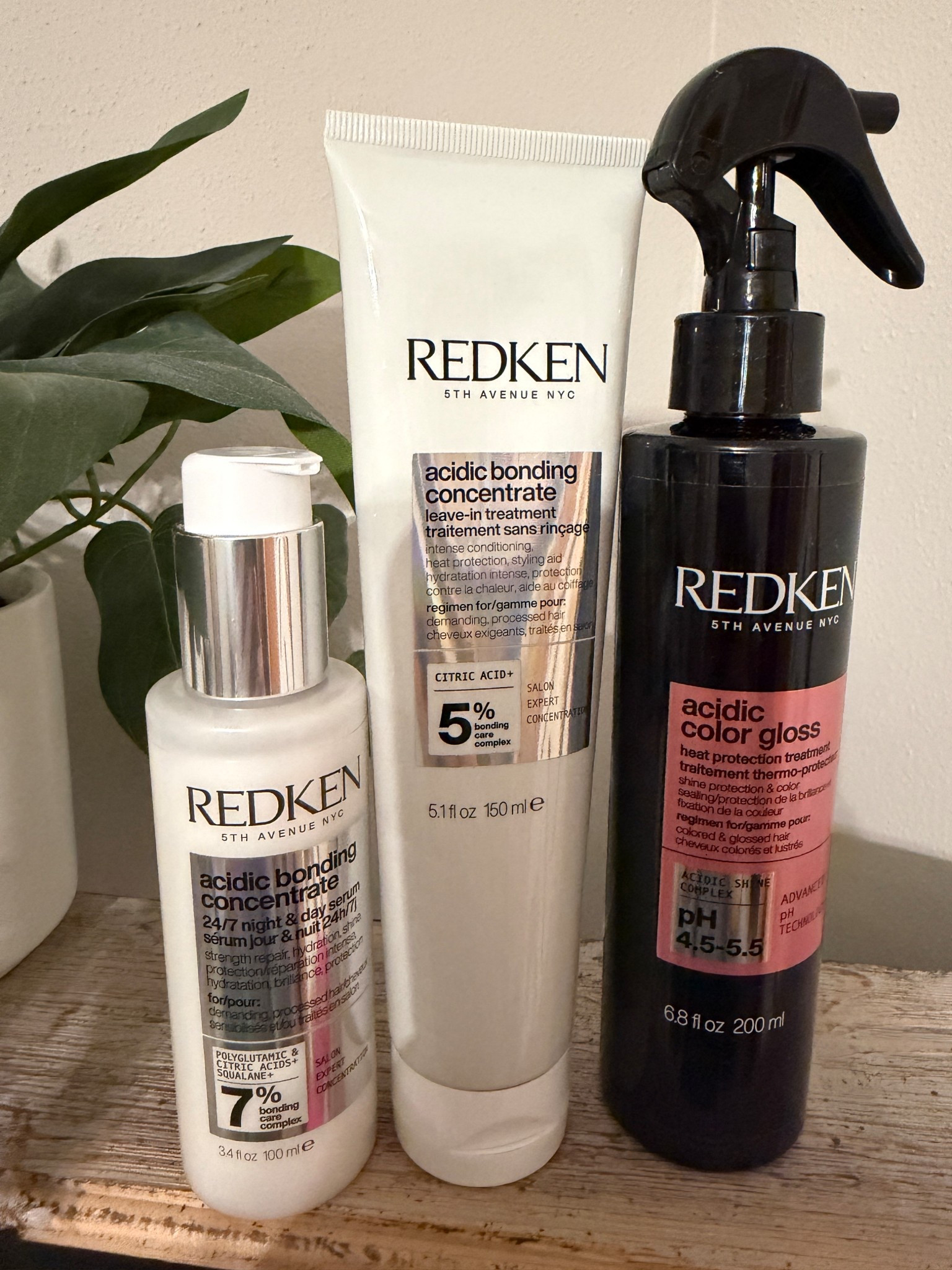A hair repair dream come true! If you color your hair or have dry hair - this trio is for you along with the Redken Acidic Bonding shampoo and conditioner (not pictured but linked) 

Left - I use a dime size each night on dry hair before bed. It also works fab as a smoothing finisher after styling! 

Middle - tried this for the first time at my last hair appointment - per my stylist it repairs a year of damage in one use - she wasn’t joking. My hair feels smooth and so soft! I’m using this before drying after every other wash.

Right - I use this as my heat protectant before drying after each wash, but going to start alternating with the middle product. 

It’s been a year of hair transformation for me after experiencing some pretty horrible breakage - I have these products to thank ❤️
**Linked with Redken, Amazon or Ulta so you can snag from any of the places you prefer to shop**

Redken | Damaged Hair | Hair Routine

#LTKBeauty #LTKOver40