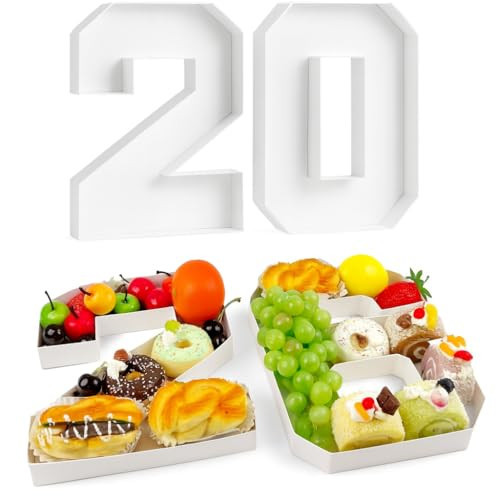 2026 Cardboard Numbers – 4 Fillable Numbers for Food, Graduation Party, Birthday and Anniversary– White 2026 Charcuterie Board, Number Food Trays, Graduation Decorations, Serving Trays for Party | Amazon (US)