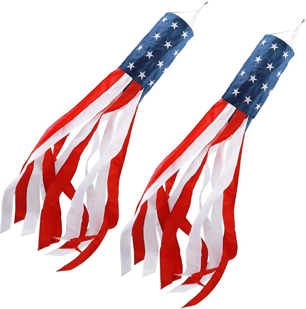 4th of July Decorations,40 Inch American Windsock Heavy Duty,Patriotic Fourth of July Outdoor Dec... | Amazon (US)