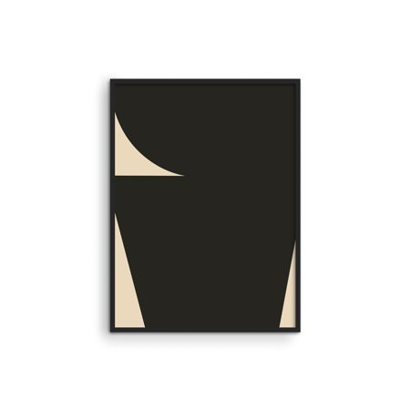 Black and White Abstract Art Prints by Haus and Hues | Mid Century Modern Wall Decor Black Abstract  | Walmart (US)