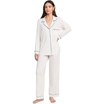 Eberjey Gisele Classic Women's Pajama Set | Long Sleeve Shirt + Long Pants | Amazon (US)