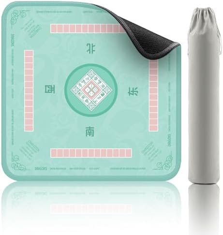 Mahjong Mat - Non-Slip Noise Reduction Gaming Mat 32.4x32.4 Inch for Mahjong/Poker/Board Games/Ca... | Amazon (US)