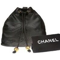 Chanel Black Lambskin CC Backpack | Etsy (US)