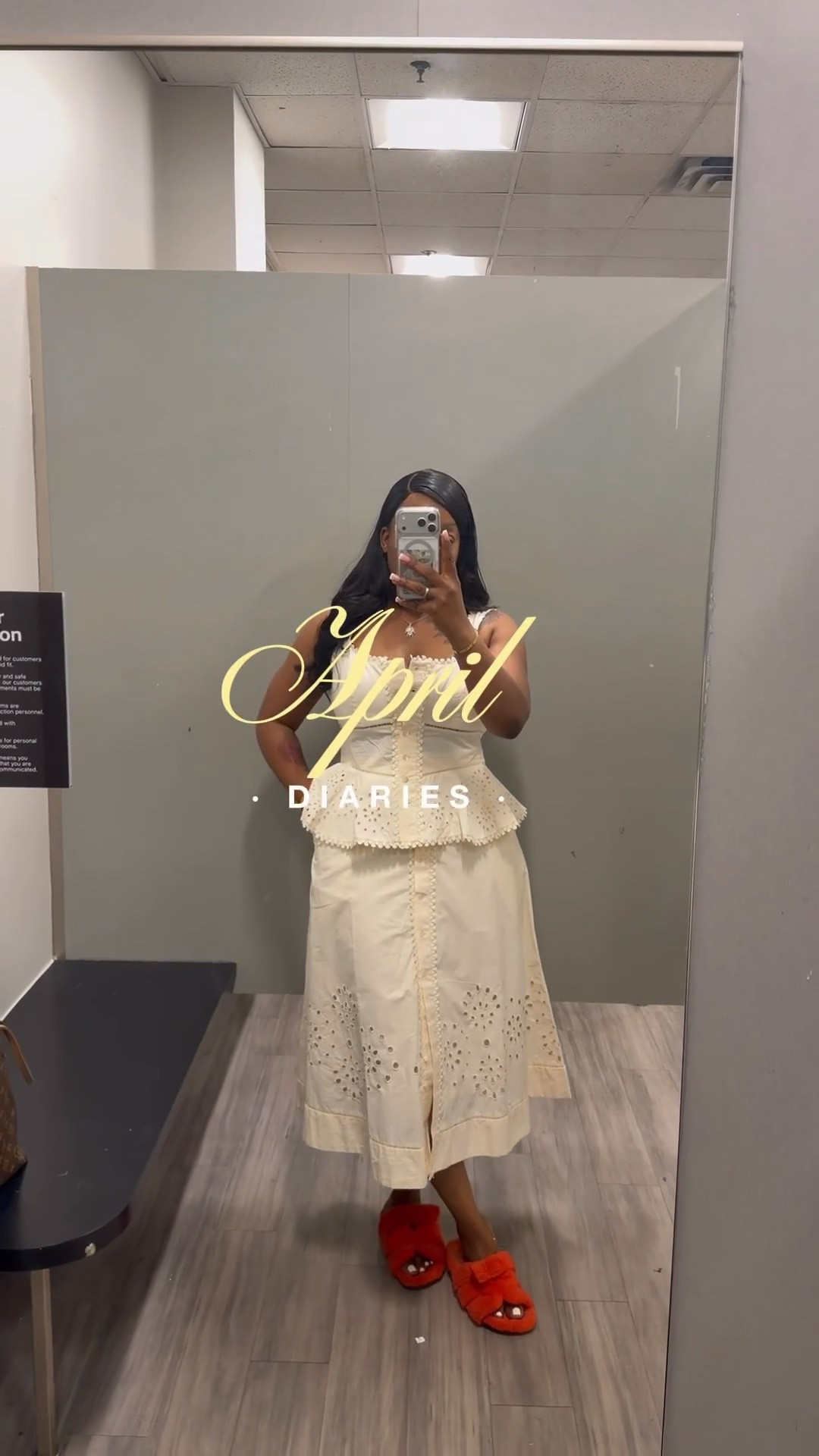 April diaries 
1st outfit - large top 
Skirt size 10 
2nd outfit - medium top 
Skirt size 10 
3rd outfit- medium top 
Skirt large 

#LTKgrwm #LTKU #LTKootd