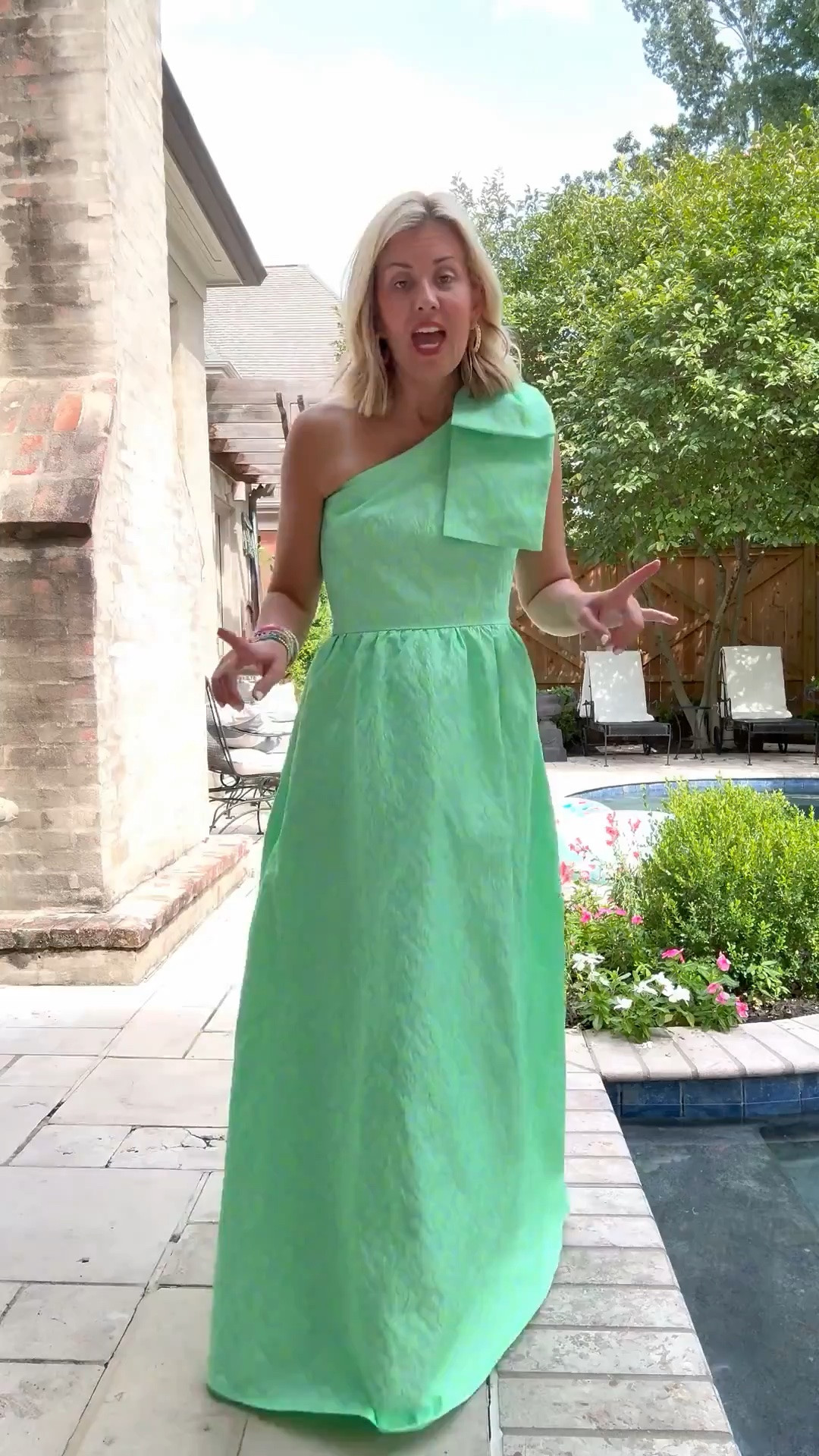 Gorgeousness!! The most flattering and classy look. I’m in xs dress and 8 sandal. 

CODES: 
Allie + Bess - Catherine 20

#LTKWedding #LTKOver40 #LTKSaleAlert