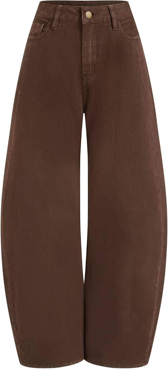 CIDER Womens Denim Low Rise Barrel Leg Jeans | Amazon (US)
