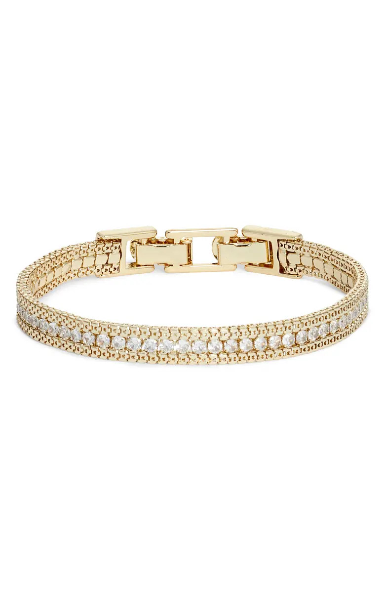 Cubic Zirconia Chain Border Bracelet | Nordstrom