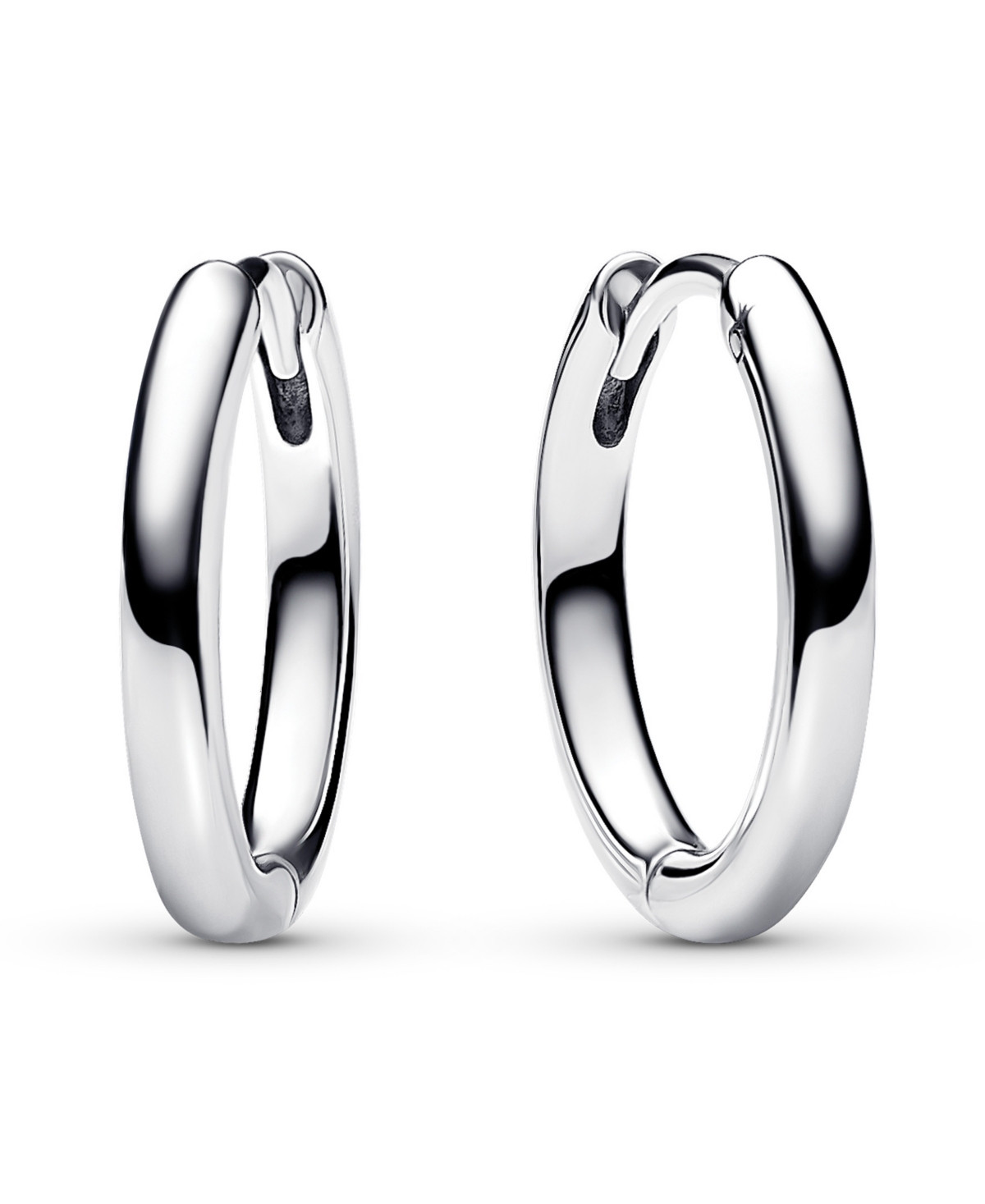 Pandora Sterling Silver Charm 18 mm Hoop Earrings - Silver | Macy's